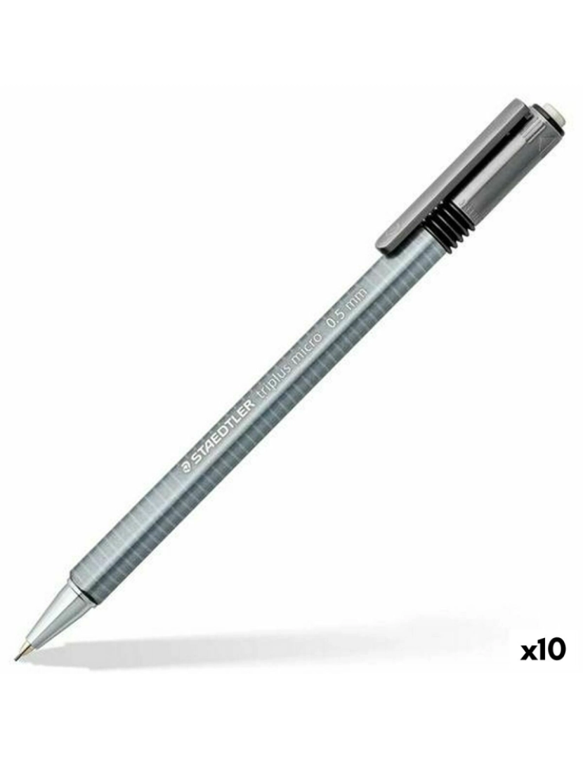 Staedtler - Porta-minas Staedtler Triplus Micro 774 Cinzento 0,5 mm (3 Peças) (10 Unidades)