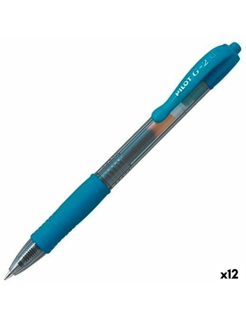 imagem de Esferográfica de gel Pilot G-2 Azul Turquesa 0,4 mm (12 Unidades)1