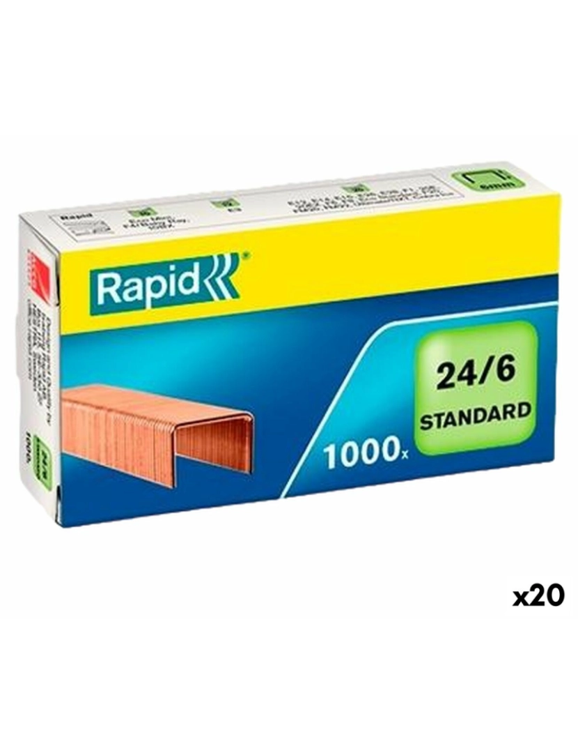 Rapid - Grampos Rapid Standard 24/6 6 mm (20 Unidades)