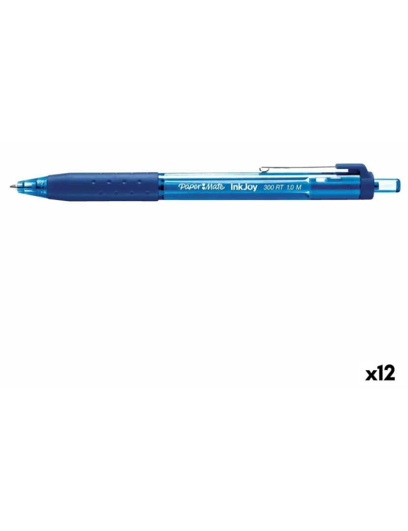 Paper Mate - Caneta Paper Mate INKJOY 300RT Azul 1 mm (12 Unidades)