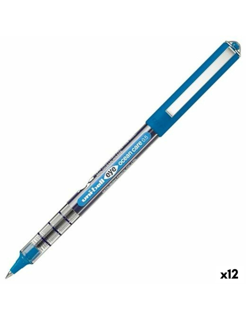 Uni-Ball - Esferográfica de tinta líquida Uni-Ball Eye Ocean Care Azul 0,5 mm (12 Unidades)