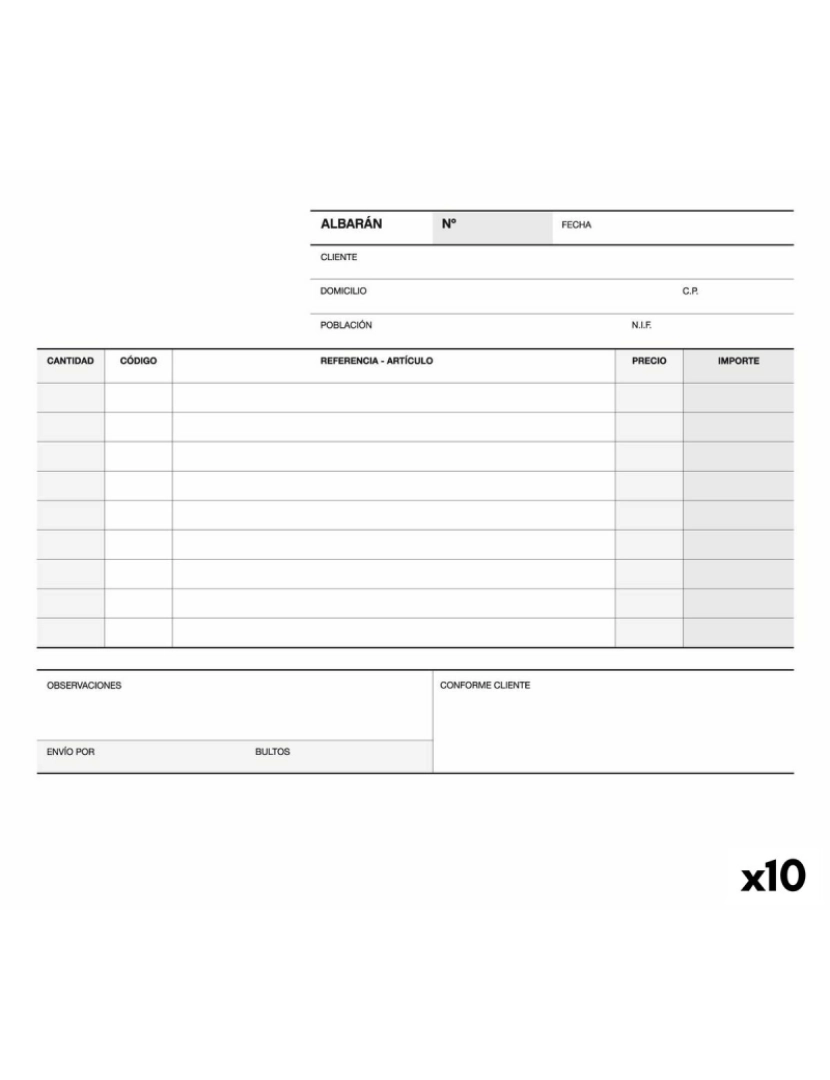 imagem de Bloco de notas Apli A-121 Quarto (10 Unidades)1