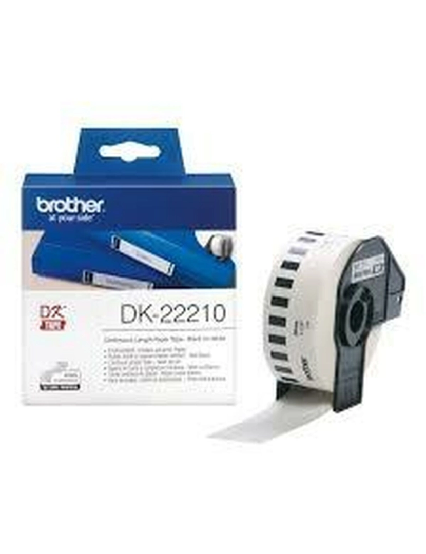 imagem de Papel Contínuo para Impressoras Brother DK-22210 Branco 29 mm x 30,48 m2