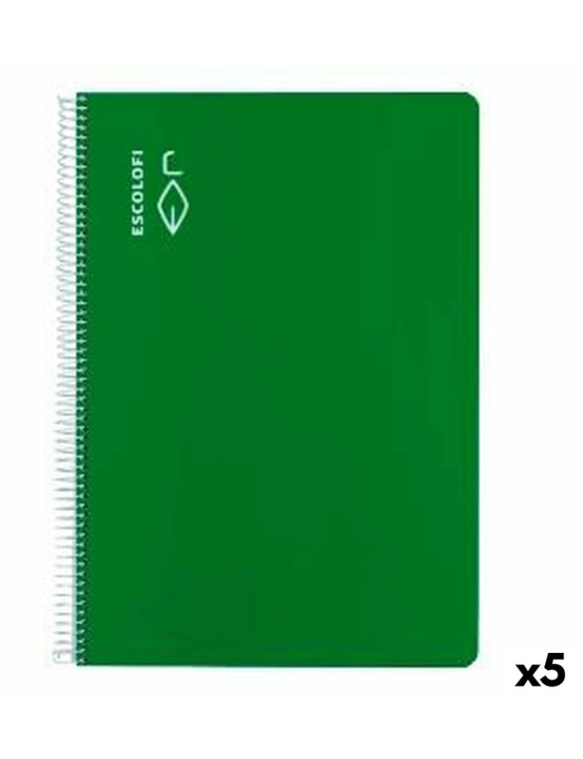 imagem de Caderno ESCOLOFI Verde A4 Din A4 40 Folhas (5 Unidades)1