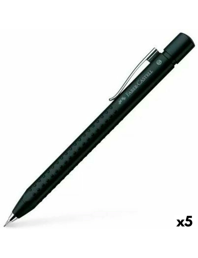 Faber-Castell - Porta-minas Faber-Castell Grip 2011 Preto 0,7 mm (5 Unidades)