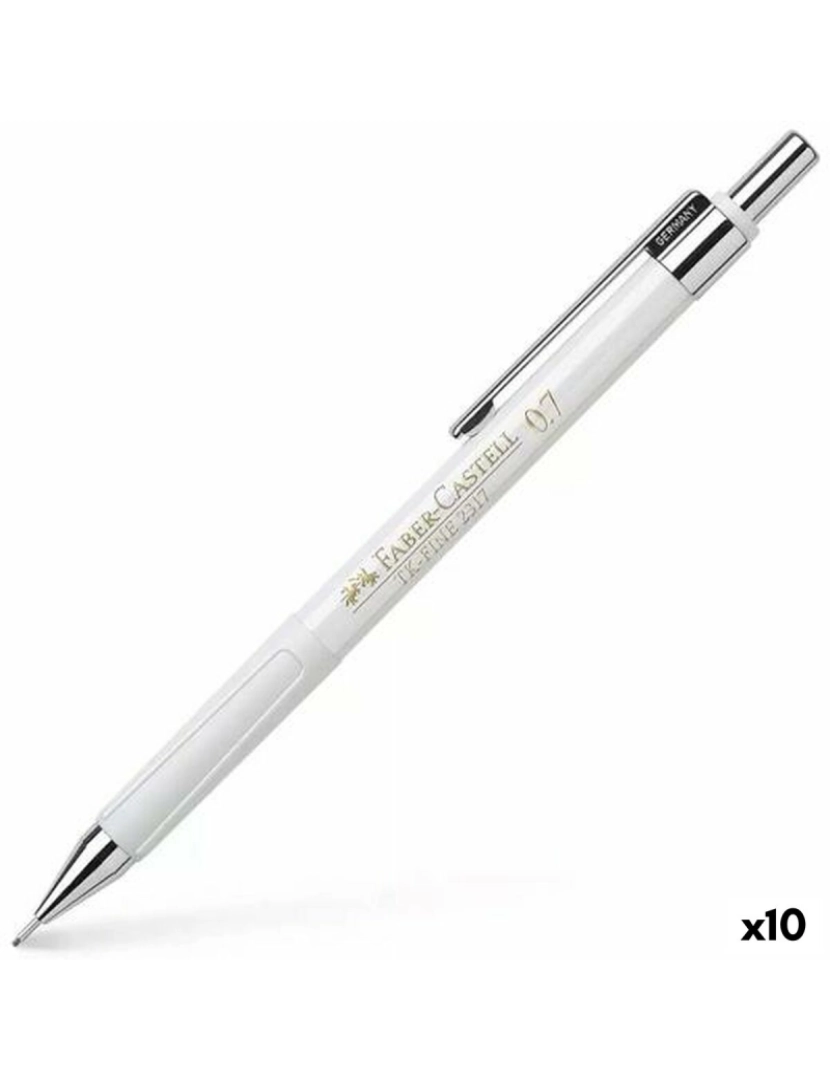 Faber-Castell - Porta-minas Faber-Castell TK-Fine 2317 Branco 0,7 mm (10 Unidades)