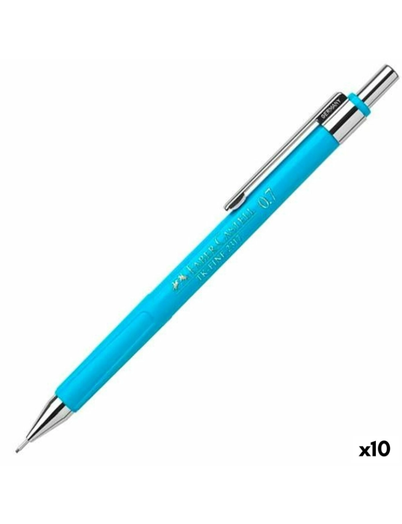 Faber-Castell - Porta-minas Faber-Castell TK-Fine 2317 Azul 0,7 mm (10 Unidades)