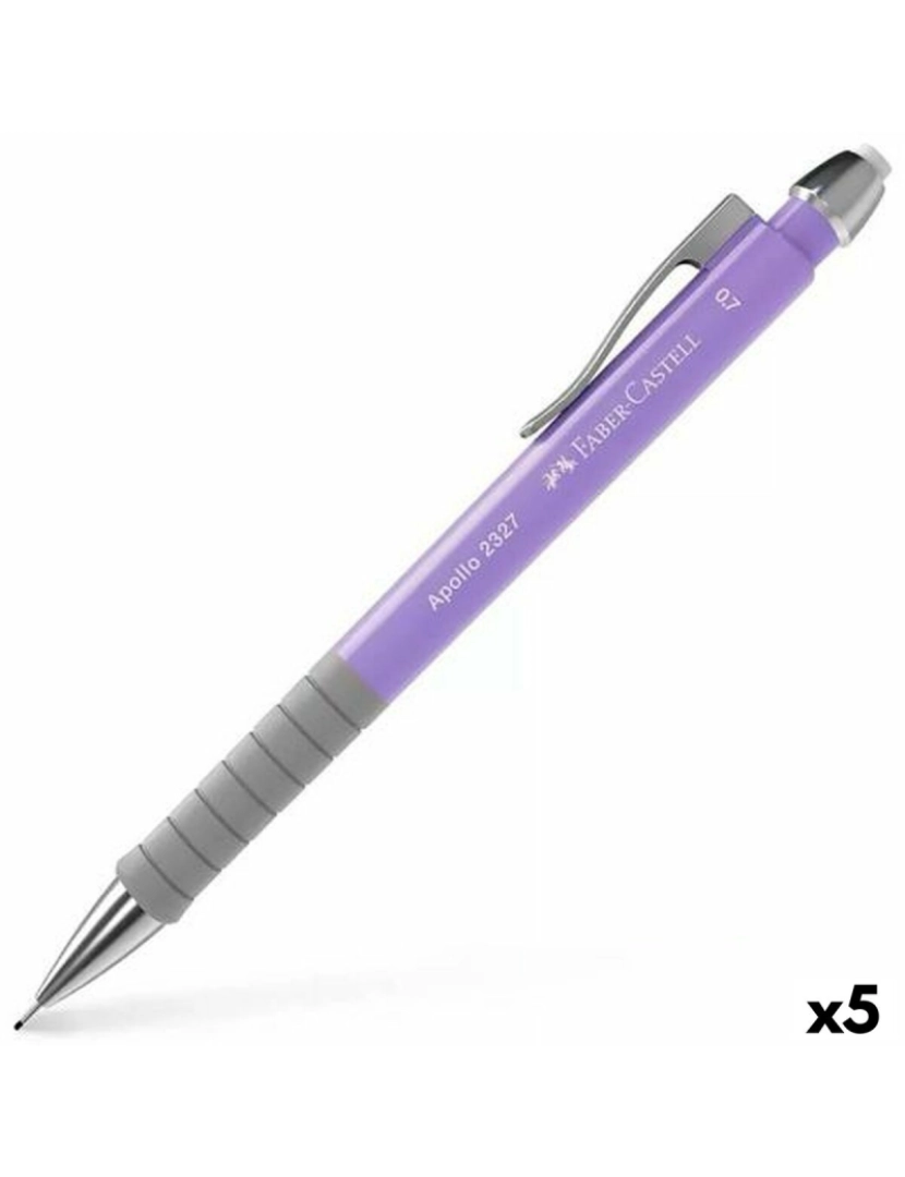 Faber-Castell - Porta-minas Faber-Castell Apollo 2327 Lilás 0,7 mm (5 Unidades)