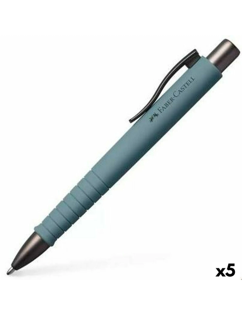 imagem de Caneta Faber-Castell Poly Ball XB Recarregável Cinzento (5 Unidades)1