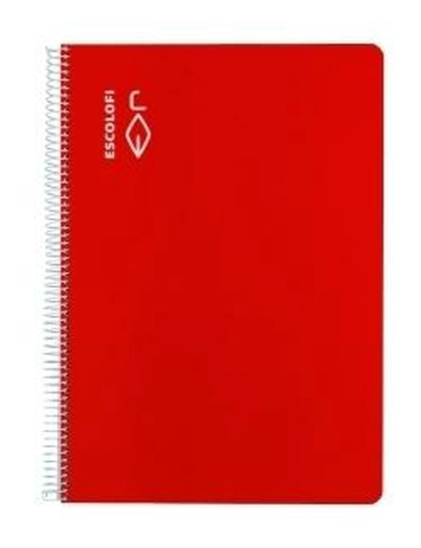 imagem de Caderno ESCOLOFI Din A4 50 Folhas 8 mm Vermelho (5 Unidades)2