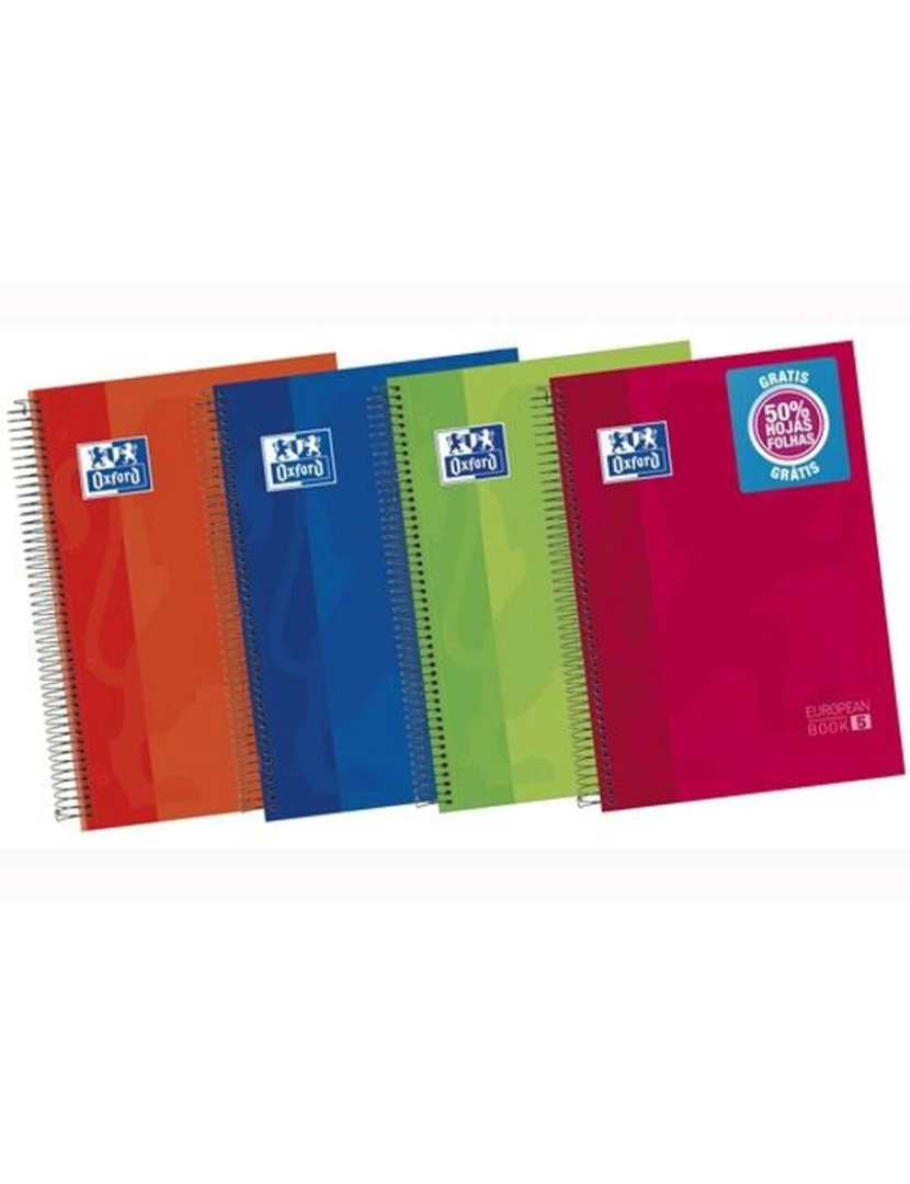 imagem de Caderno Oxford Multicolor A4 120 Folhas (5 Unidades)2