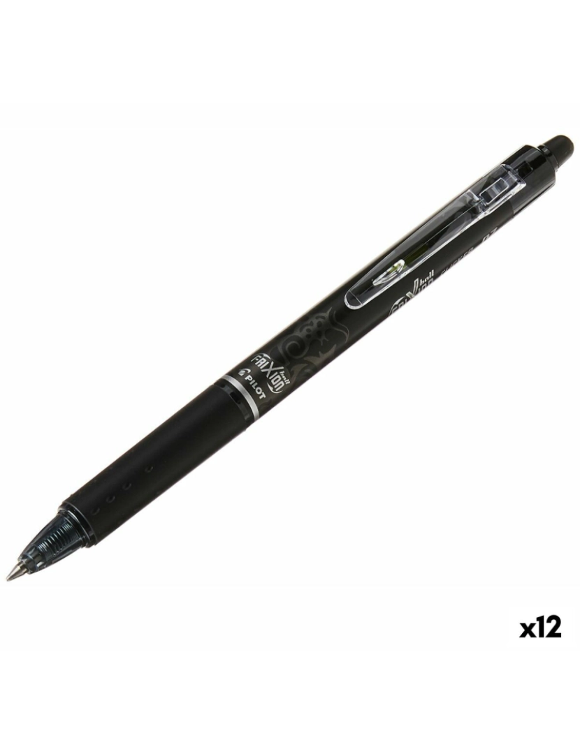 imagem de Esferográfica de tinta líquida Pilot Frixion Clicker Preto 0,4 mm (12 Unidades)1