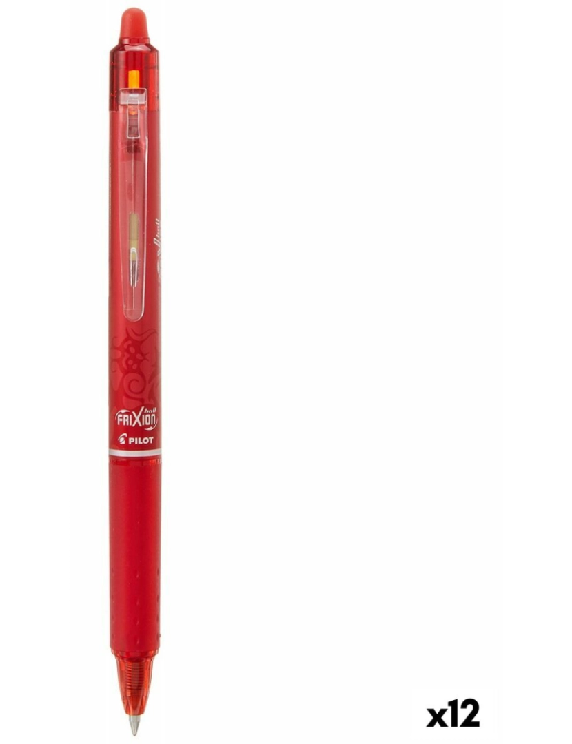 Pilot - Esferográfica de tinta líquida Pilot Frixion Clicker Vermelho 0,4 mm (12 Unidades)