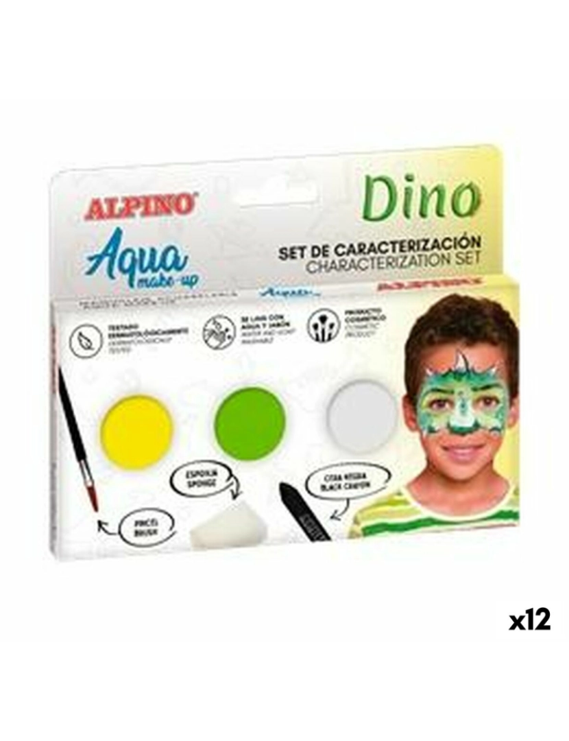 Alpino - Conjunto de Maquilhagem Infantil Alpino Dino A água (12 Unidades)