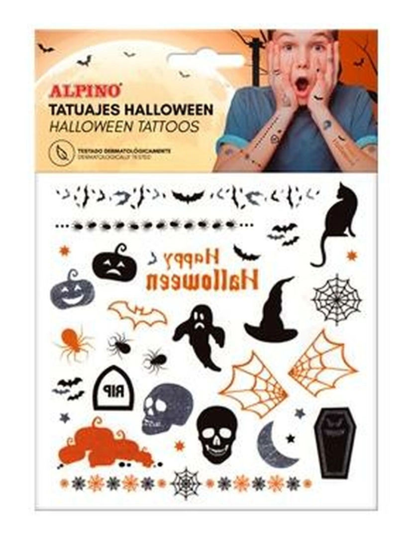 imagem de Tatuagens Temporais Alpino Halloween (18 Unidades)2