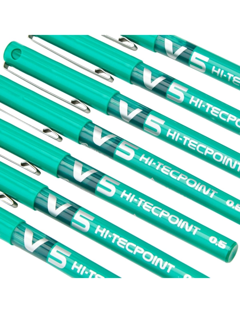 imagem de Esferográfica de tinta líquida Pilot V-5 Hi-Tecpoint Verde 0,3 mm (12 Unidades)4