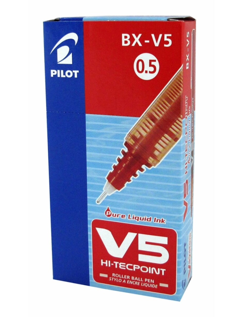 imagem de Esferográfica de tinta líquida Pilot V-5 Hi-Tecpoint Vermelho 0,3 mm (12 Unidades)3