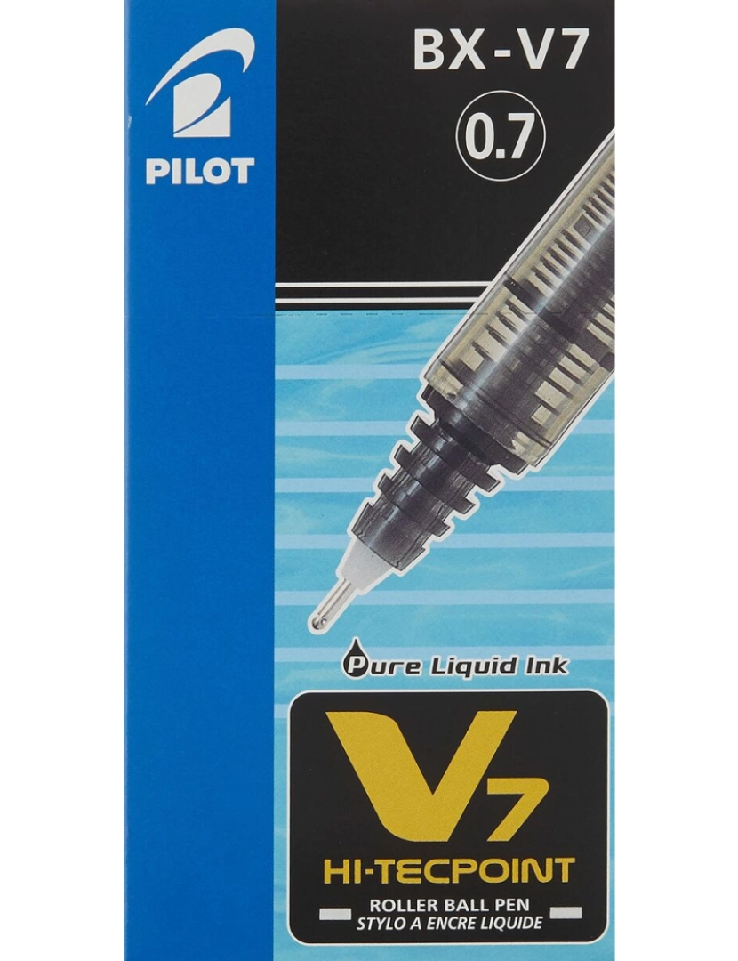 imagem de Esferográfica de tinta líquida Pilot V-7 Hi-Tecpoint Preto 0,5 mm (12 Unidades)4