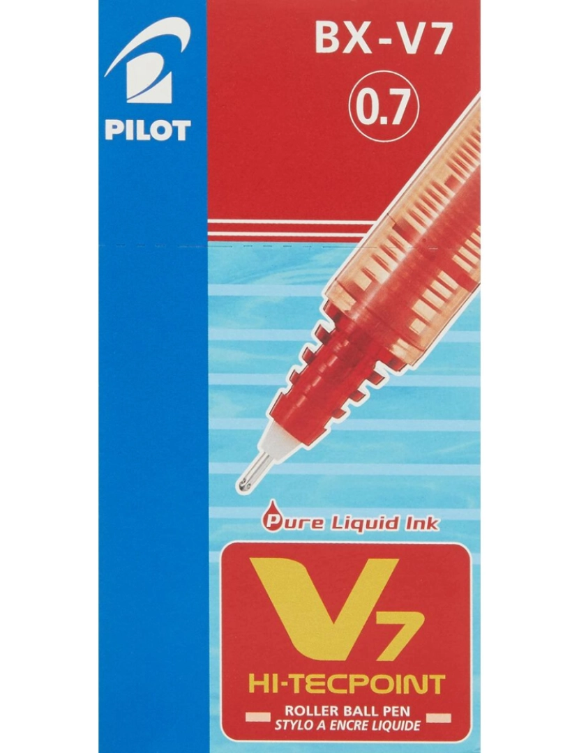 imagem de Esferográfica de tinta líquida Pilot V7 Hi-Tecpoint Vermelho 0,5 mm (12 Unidades)5