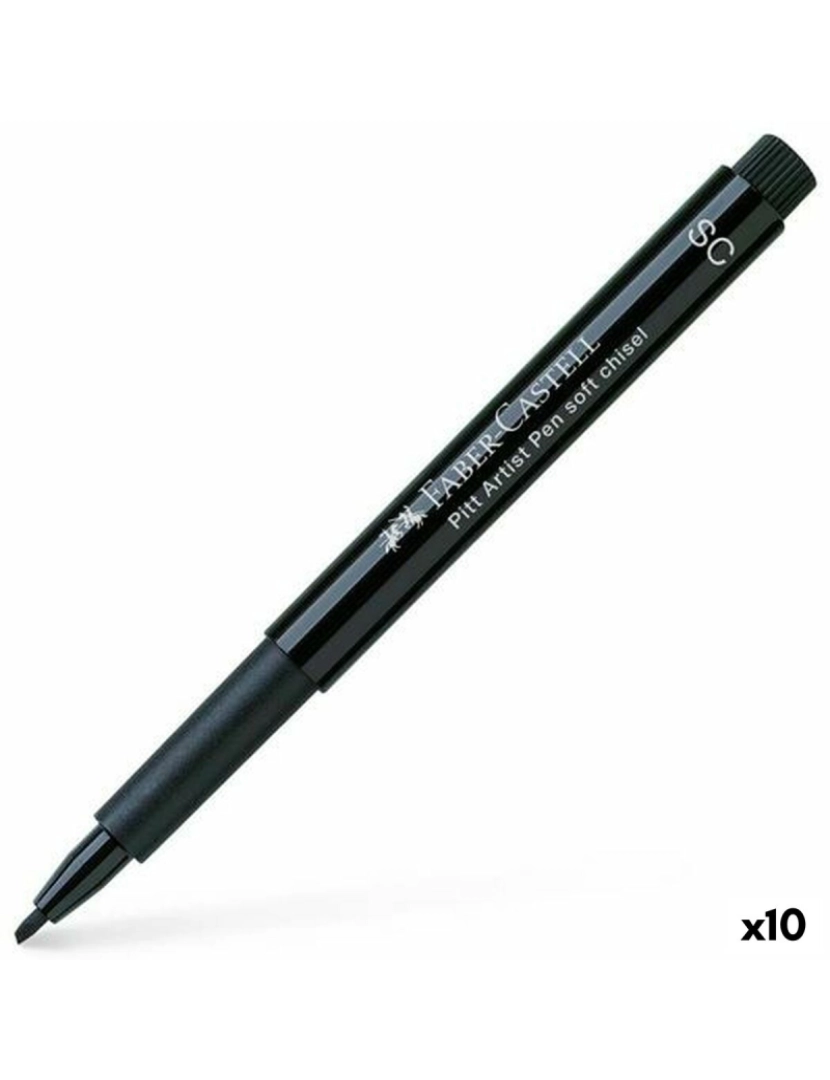 Faber-Castell - Rotuladores Faber-Castell Pitt Artist Pen SC 199 Caligrafia Preto (10 Unidades)