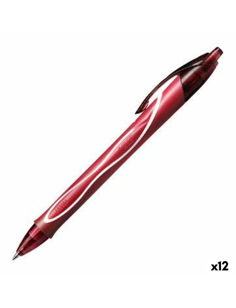 Bic - Esferográfica de gel Bic Gel-ocity Quick Dry Vermelho 0,3 mm (12 Unidades)