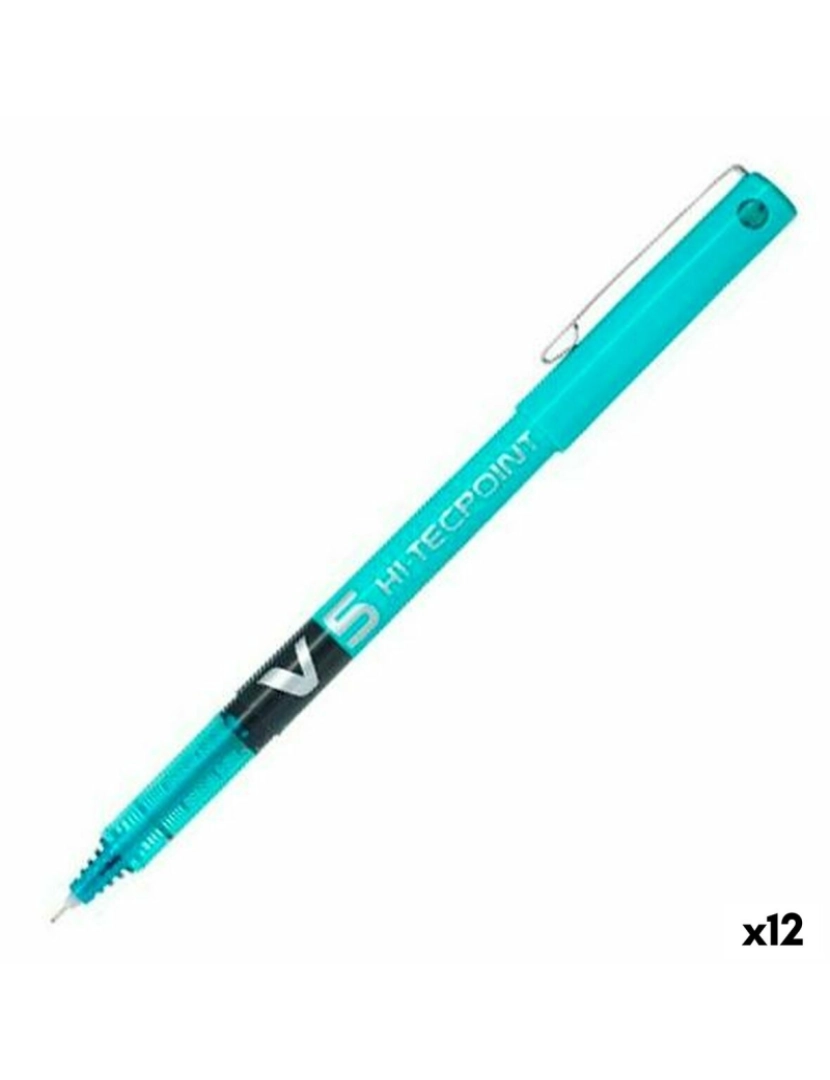 imagem de Esferográfica de tinta líquida Pilot V-5 Hi-Tecpoint Azul Claro 0,3 mm (12 Unidades)2