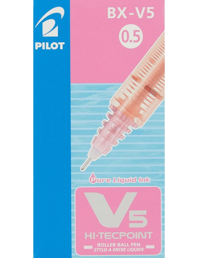 imagem de Esferográfica de tinta líquida Pilot V-5 Hi-Tecpoint Cor de Rosa 0,3 mm (12 Unidades)4