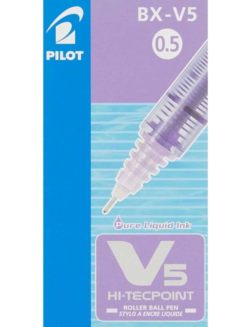 imagem de Esferográfica de tinta líquida Pilot V-5 Hi-Tecpoint Violeta 0,3 mm (12 Unidades)4