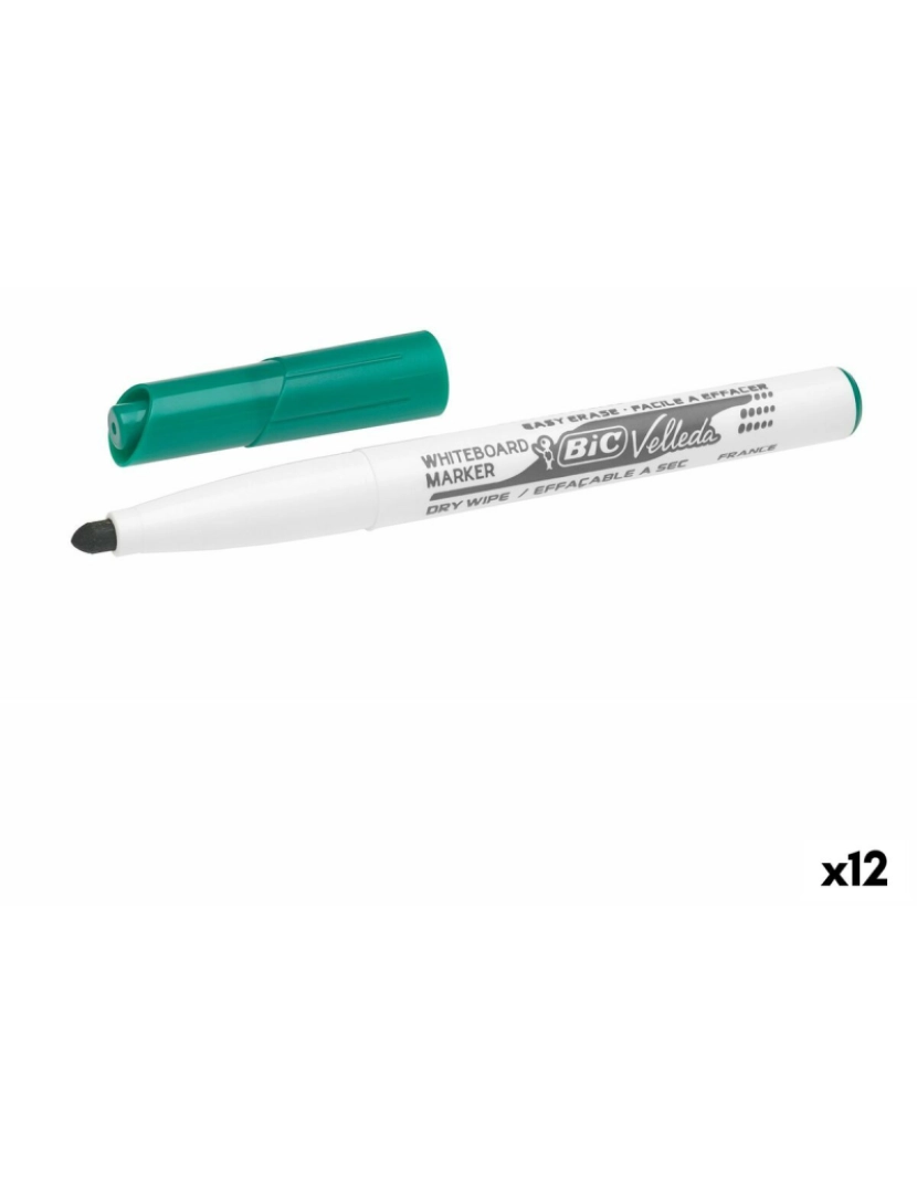 Bic - Rotuladores Bic Pocket 1741 Ardósia branca Redonda Verde (12 Unidades)