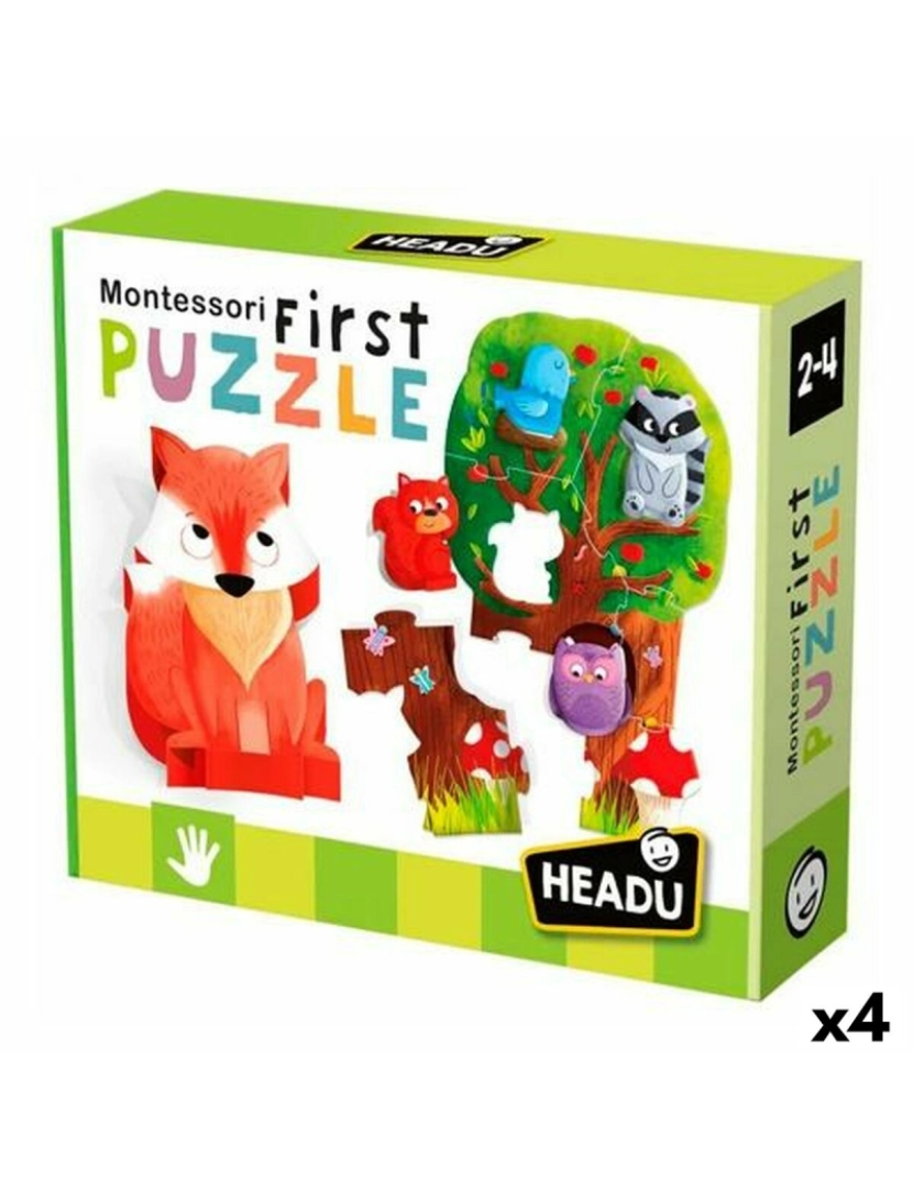 Headu - Puzzle HEADU Montessori Bosque (4 Unidades)