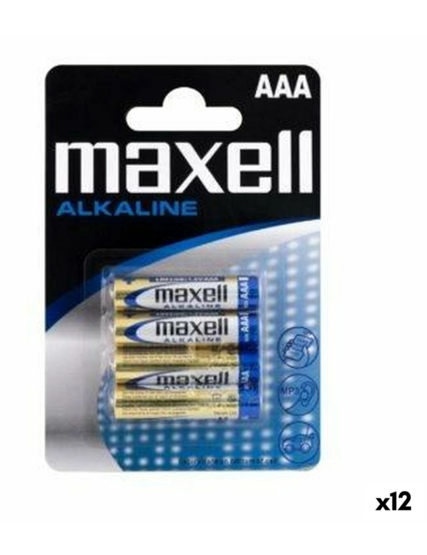 Maxell - Pilhas Alcalinas Maxell 723671 AAA LR03 1,5 V (12 Unidades)