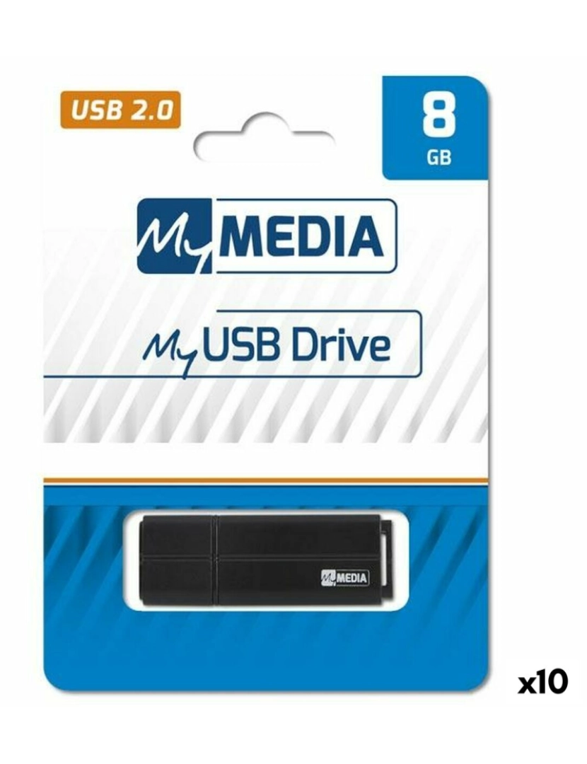 imagem de Memória USB MyMedia Preto 8 GB1