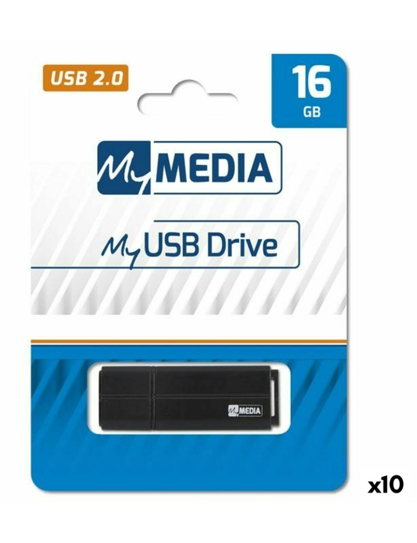 Mymedia - Memória USB MyMedia Preto 16 GB