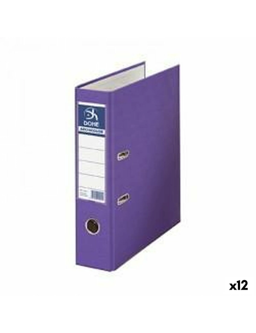 Dohe - Arquivador de Alavanca DOHE Roxo A4 12 Unidades 285 x 320 x 70 mm