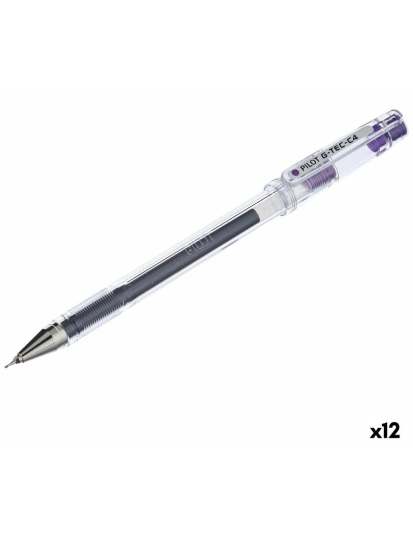 Pilot - Esferográfica de gel Pilot G-TEC C4 Roxo Violeta 0,2 mm (12 Unidades)