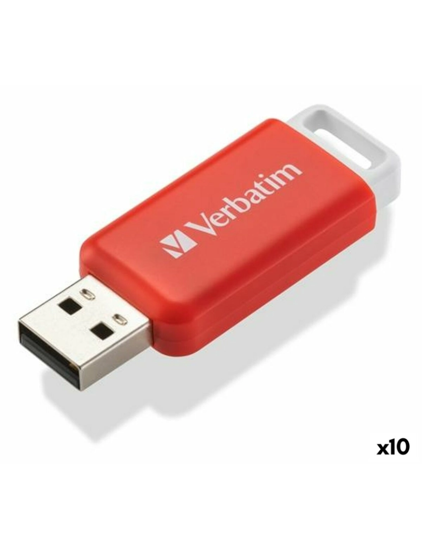 Verbatim - Memória USB Verbatim V Databar Vermelho 16 GB