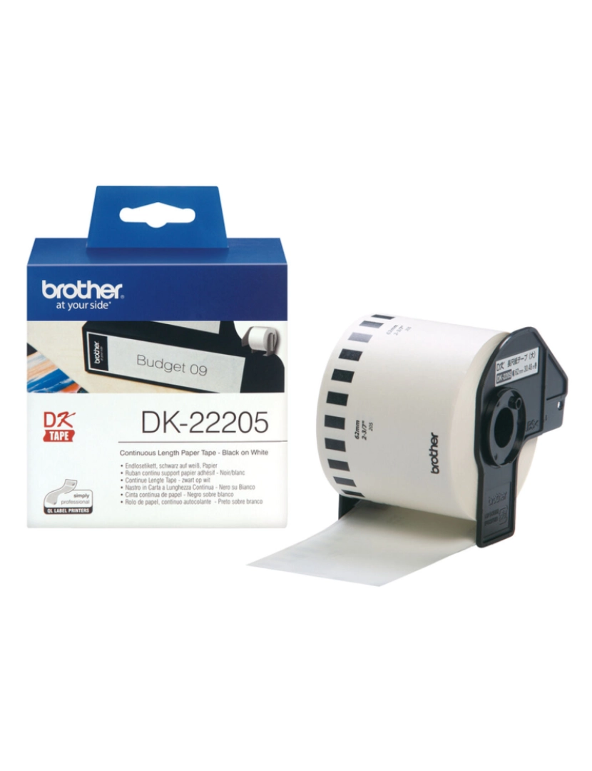 imagem de Rolo de Papel Contínuo Brother DK-22205 Preto/Branco (3 Unidades)2