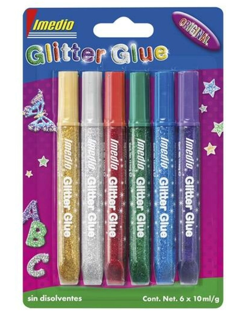 imagem de Colagem em gel Imedio Glitter Glue Multicolor (10 Unidades)2