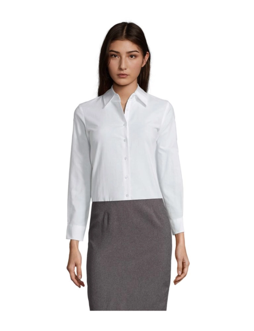 Sols - Camisa Oxford feminina de manga comprida