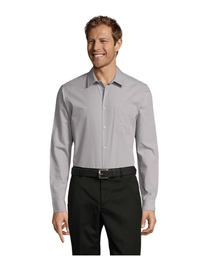 Sols - Camisa masculina de bolso manga longa