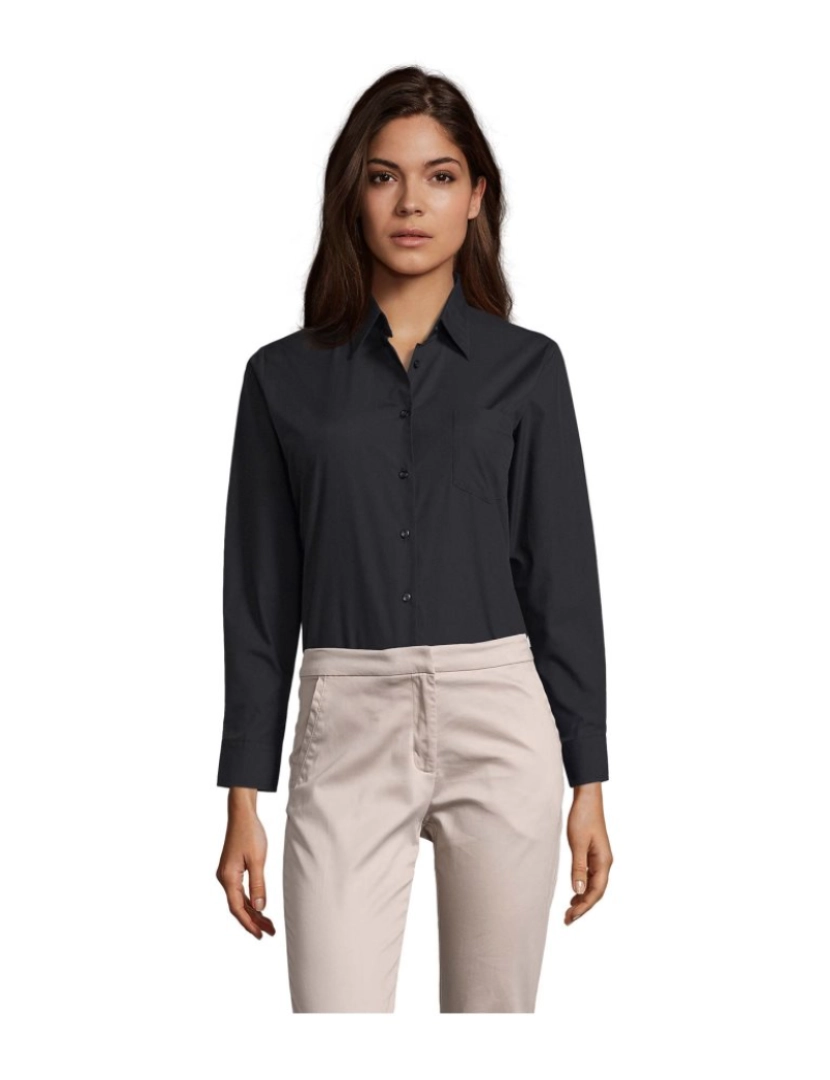 Sols - Camisa feminina popelina manga longa