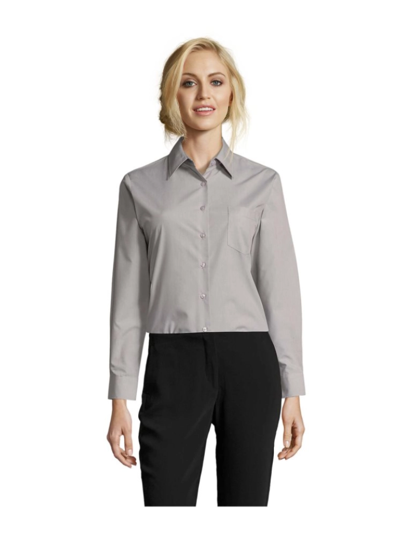 Sols - Camisa feminina popelina manga longa