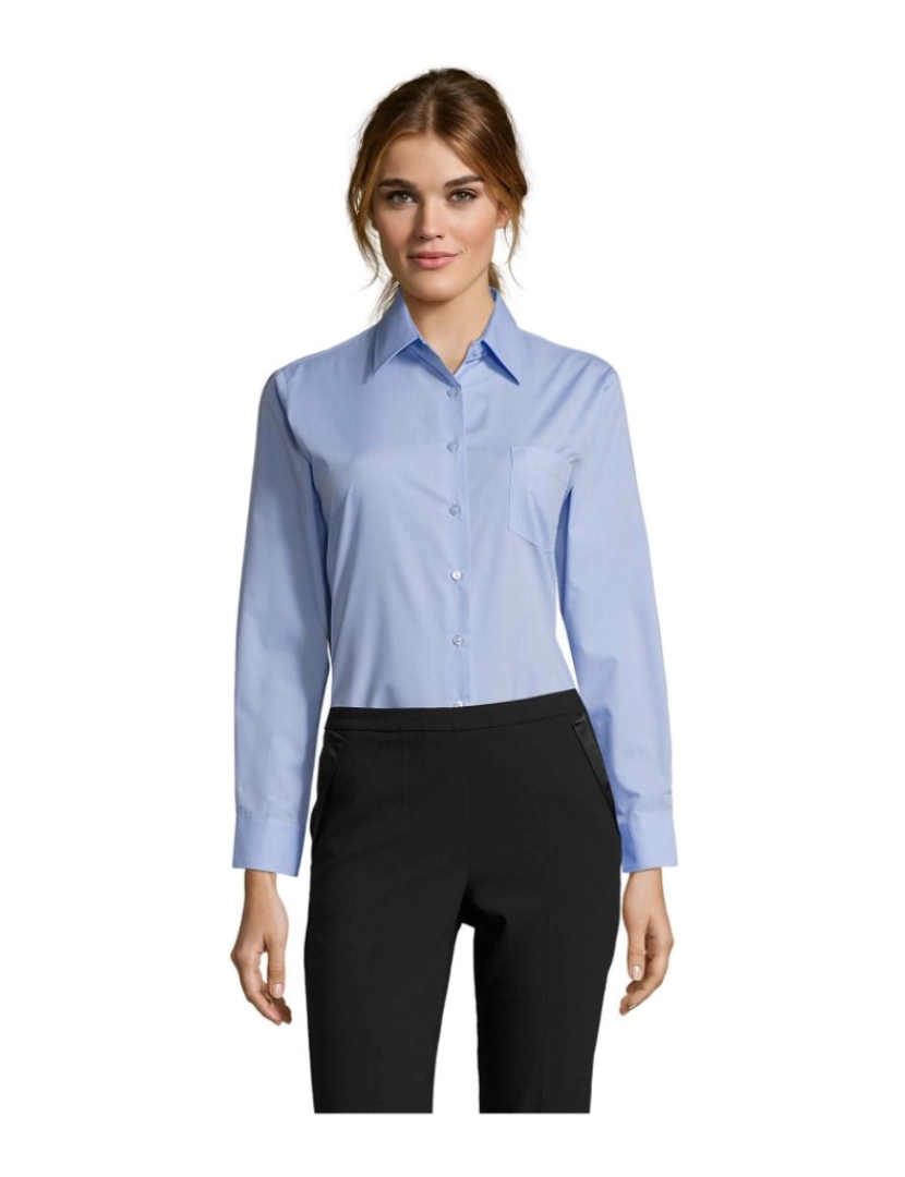 Sols - Camisa feminina popelina manga longa