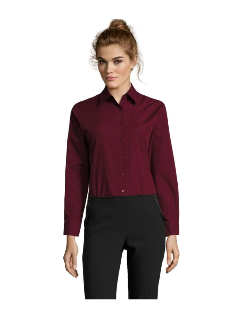 Sols - Camisa feminina popelina manga longa