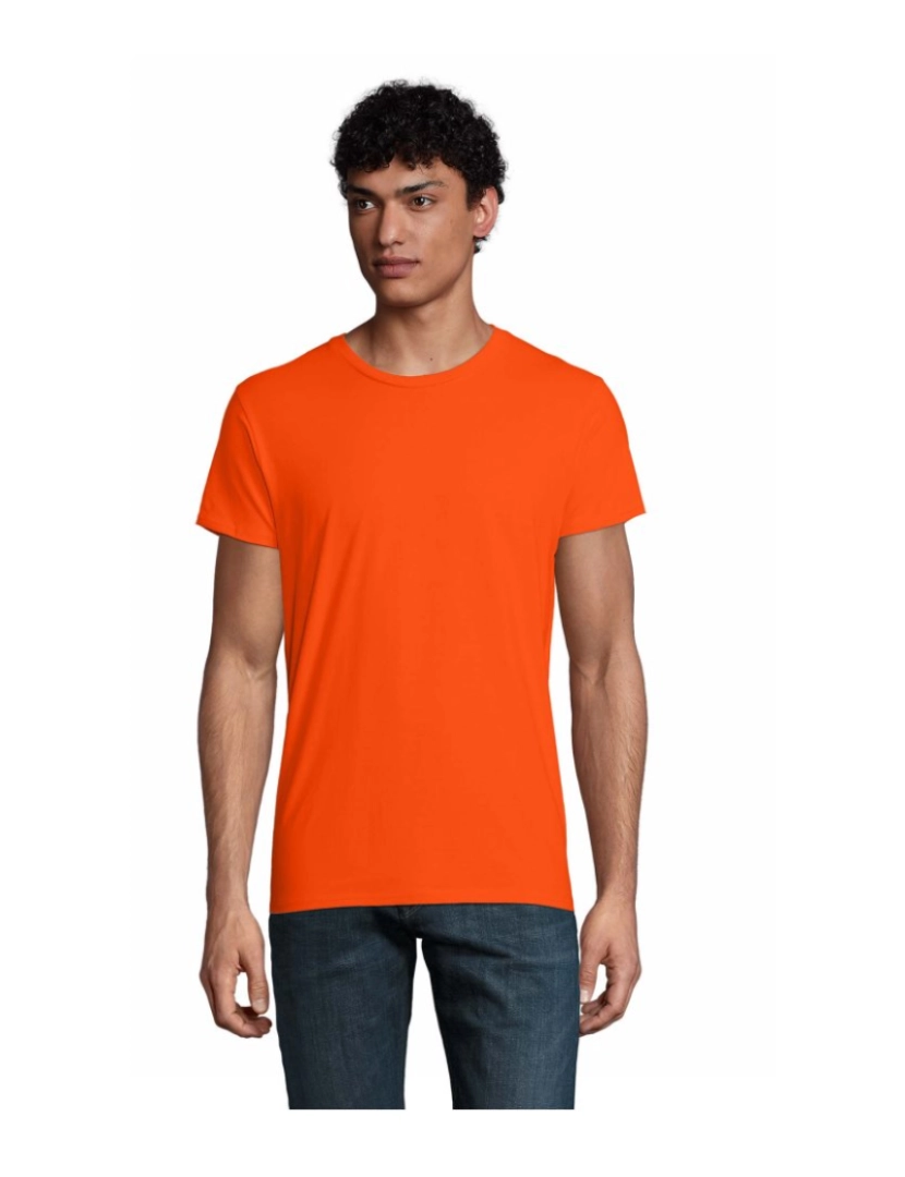 Sols - T-shirt justa de homem em jersey simples e gola redonda