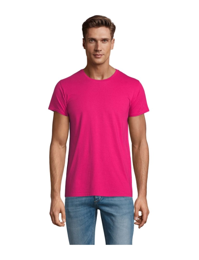 Sols - T-shirt justa de homem em jersey simples e gola redonda