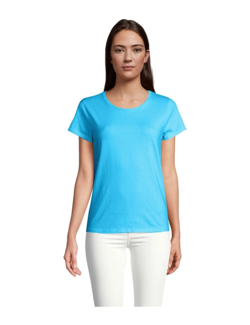 Sols - Camiseta feminina gola redonda