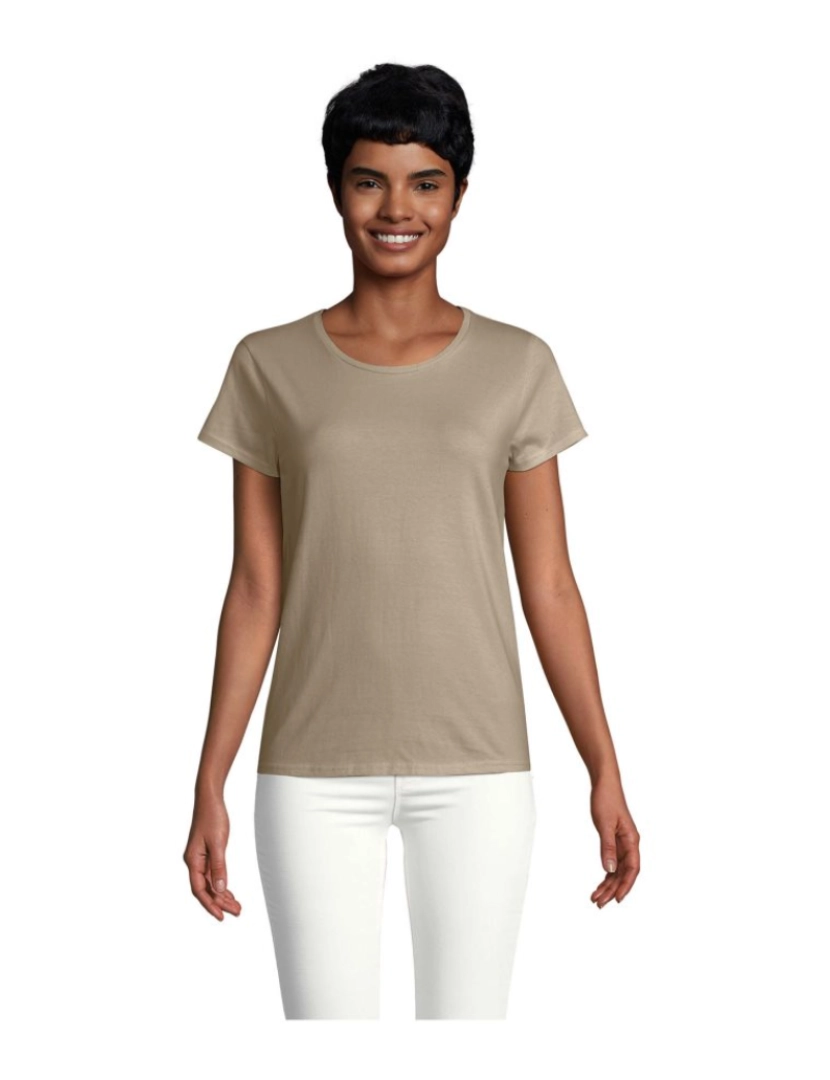 Sols - Camiseta feminina gola redonda