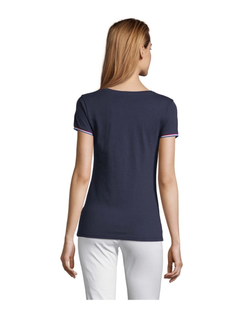 imagem de Camiseta esportiva feminina de manga curta arco-íris2