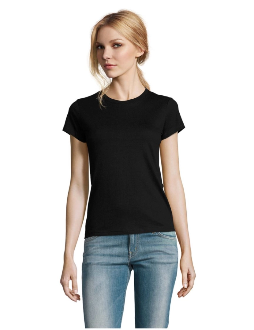 Sols - T-shirt imperial feminina gola redonda